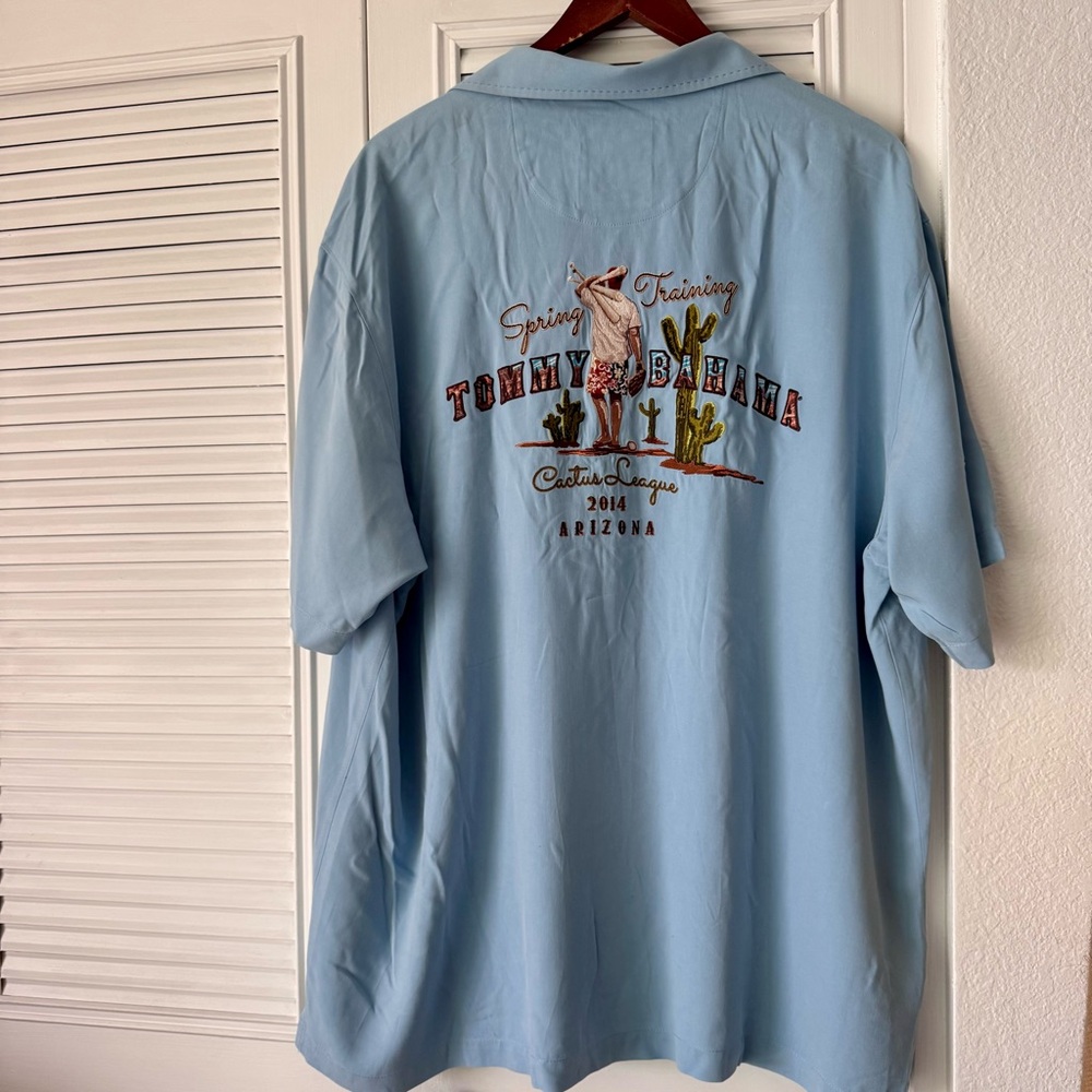 Tommy Bahama Sky Blue Silk Casual Shirt